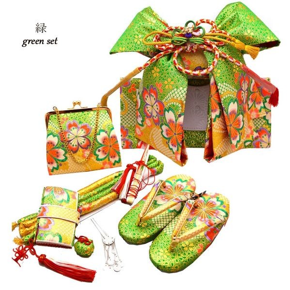 七五三 帯 はこせこ 7点 セット 絵羽柄 結び帯 7歳 七歳 3歳 三歳 5歳