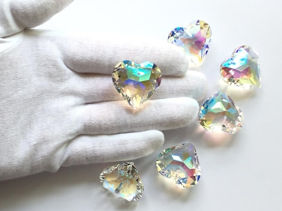 ハート型 サンキャッチャー パーツ クリスタル カラフル インテリア