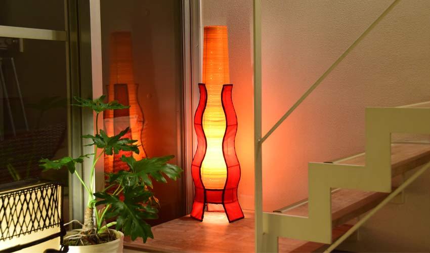 LED電球付】アジアン照明 おしゃれ照明 フロアライト フロアスタンド