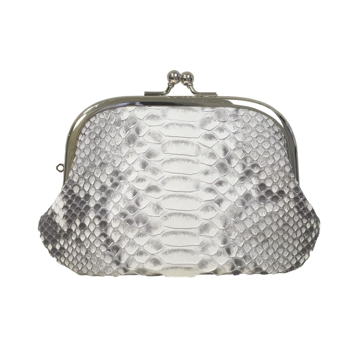 本革 財布 がま口 パイソン革 レディース マット 日本製 つや消し 親子