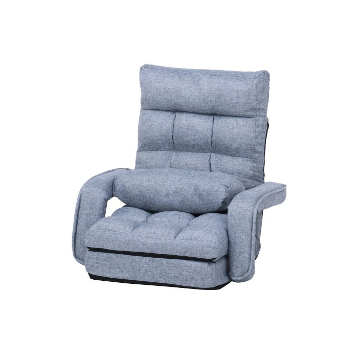 座椅子 座いす 4WAY チェア フロアチェア 布張り 幅70cm 1人掛けチェア