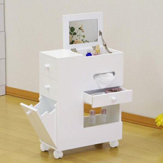 ドレッサー コスメボックス キャスター付き 鏡台 化粧台 コスメ収納