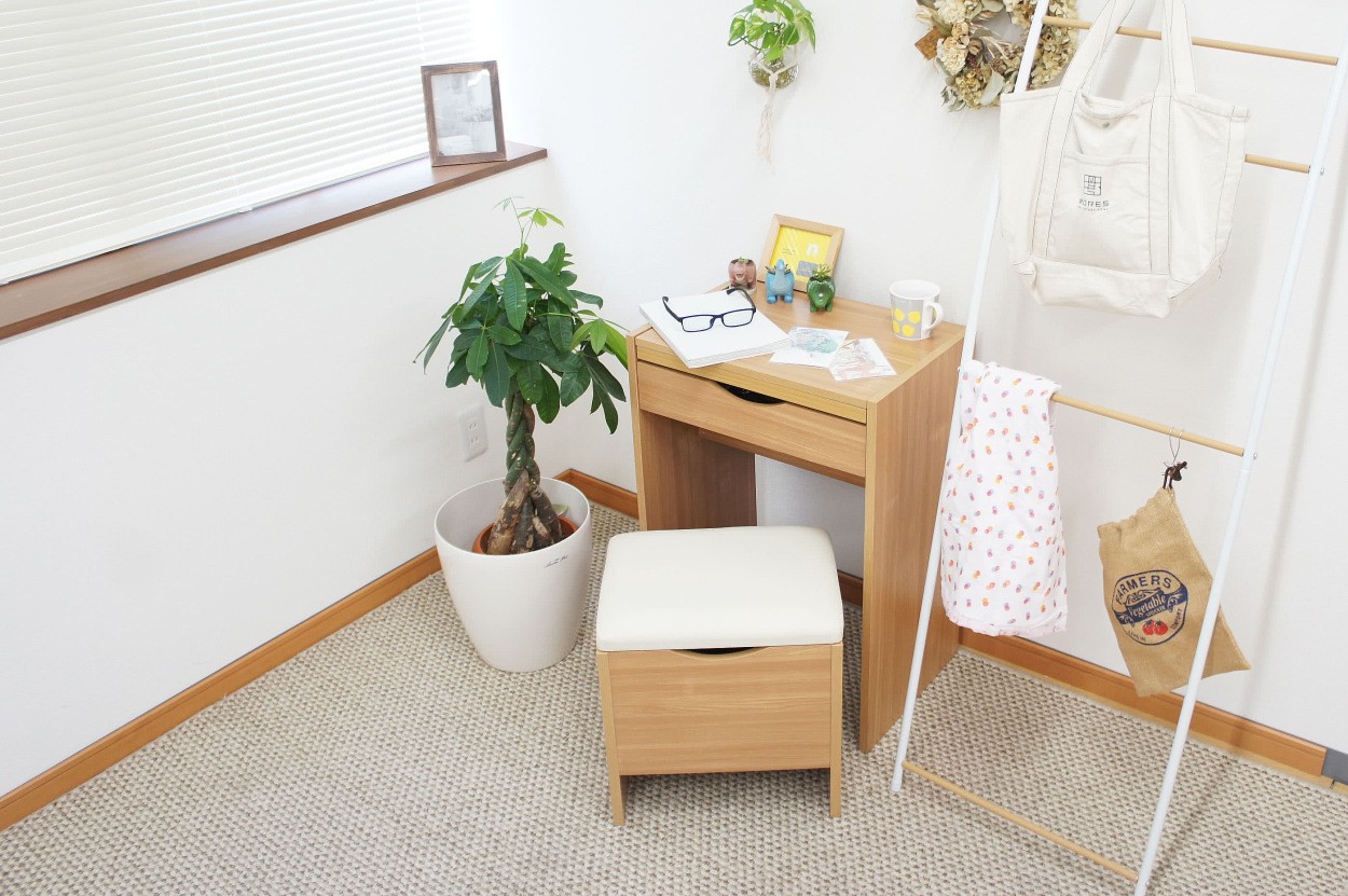 ドレッサー 鏡台 ミラー スツール付 化粧台 鏡 デスク 椅子 2点セット