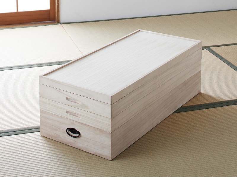 収納ケース 3段 桐 天然木 日本製 完成品 着物収納 着物 送料無料 幅