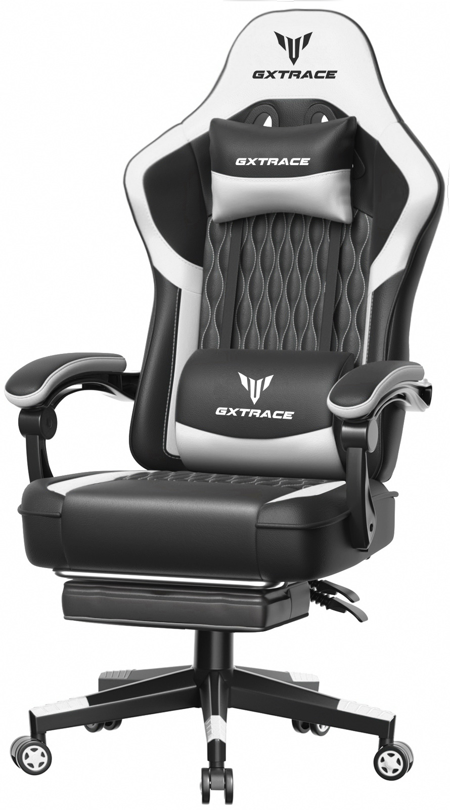 GXTRACE ゲーミングチェア ゲームチェア 椅子 オットマン付き 連動