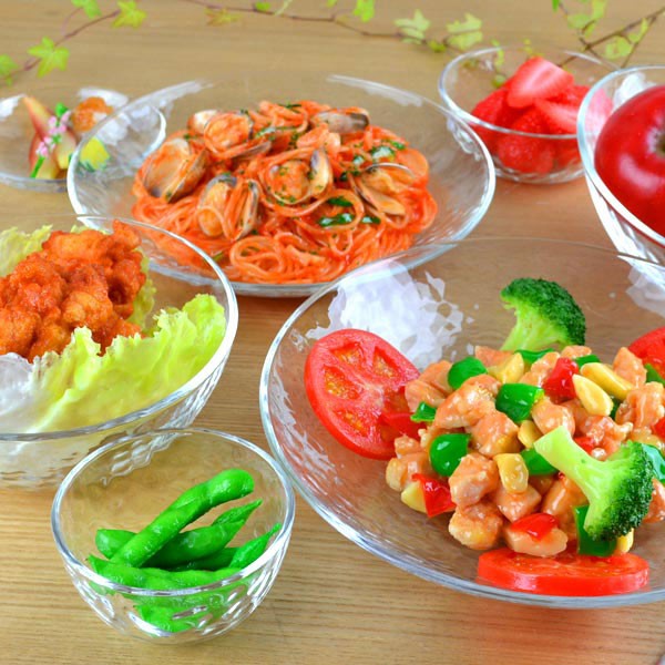 ボウル 23cm ガラス食器 グラシュー 3個セット （ ボウル 器 ガラス