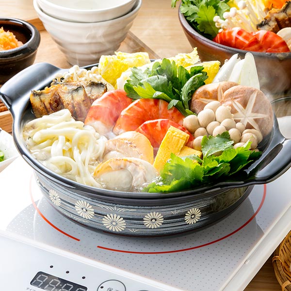 高木金属工業 季節鍋 ホーロー味わい鍋 飛鳥 花楽 21cm IH対応 （ ガス