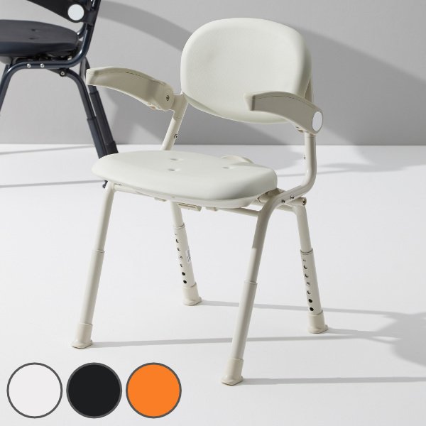 Tacaof シャワーチェア 幅38cm 6段階調節 折りたたみ ユニプラス