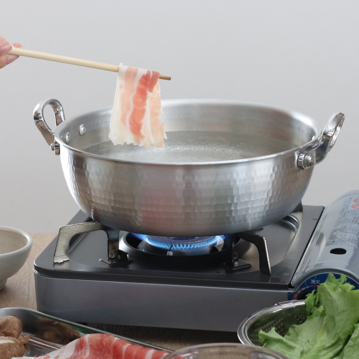 打出揚げ鍋 33cm ガス火専用 中尾アルミ 日本製 7.7L 天ぷら鍋 （ ガス