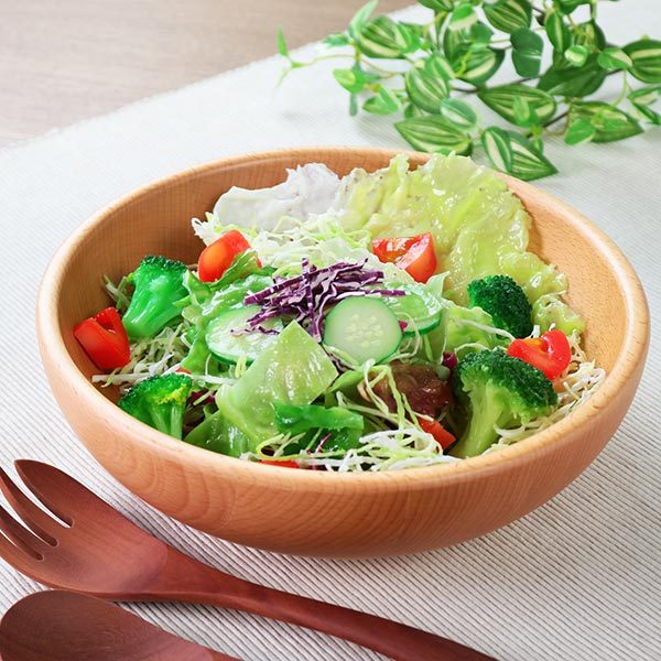 ボウル 23cm L サラダボウル 木製 皿 食器 洋食器 天然木 ビーチ （ 大