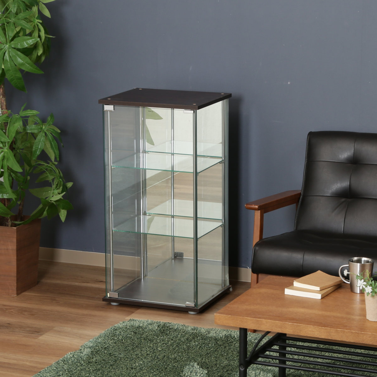 不二貿易（Fuji Boeki） ショーケース 幅42.5cm 3段 背面ミラー