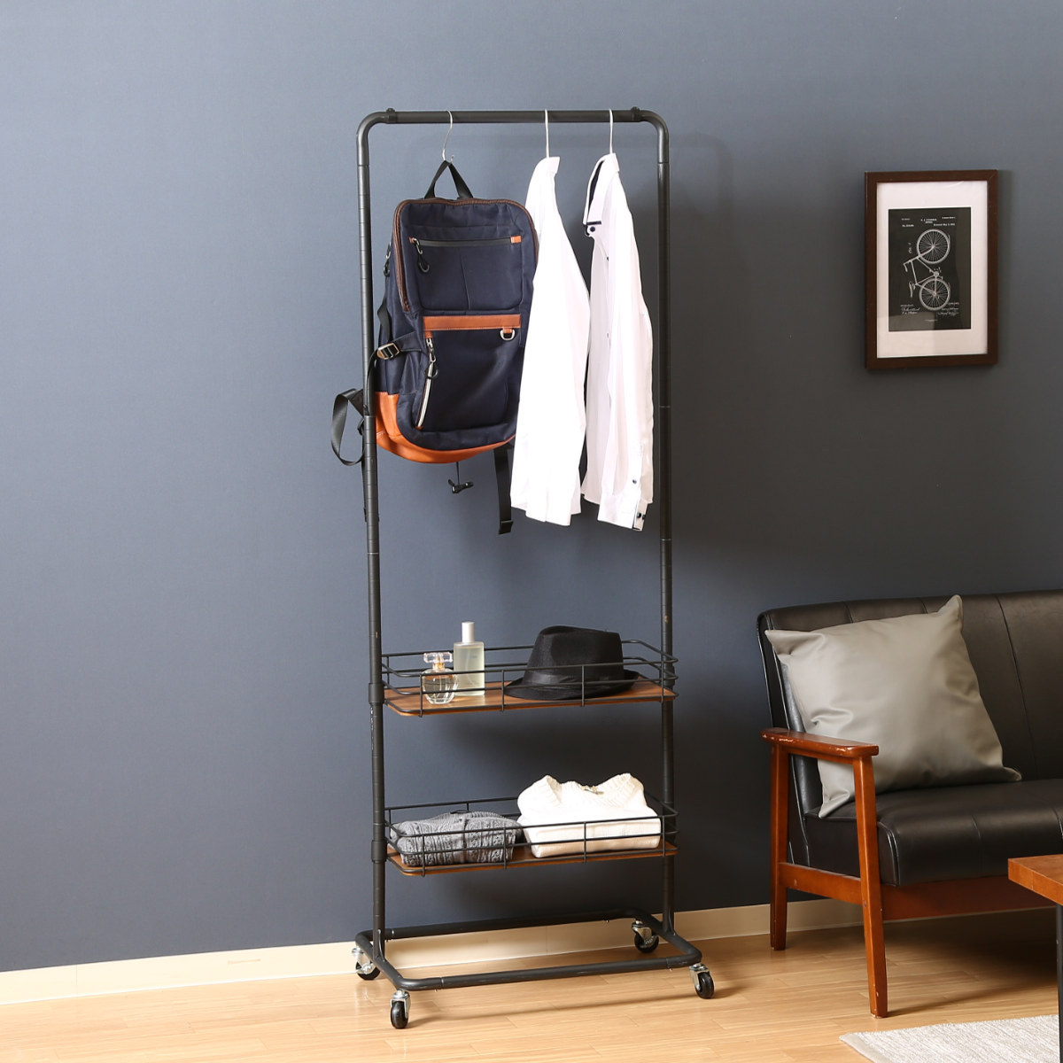 不二貿易（Fuji Boeki） ハンガーラック 幅60cm スチール製