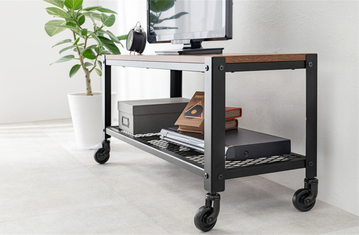 HAGiHARA（萩原） テレビ台 ローボード ヴィンテージ調 キャスター付