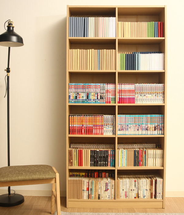 不二貿易（Fuji Boeki） 書棚 幅90cm 6段 大容量 可動棚4枚 多目的