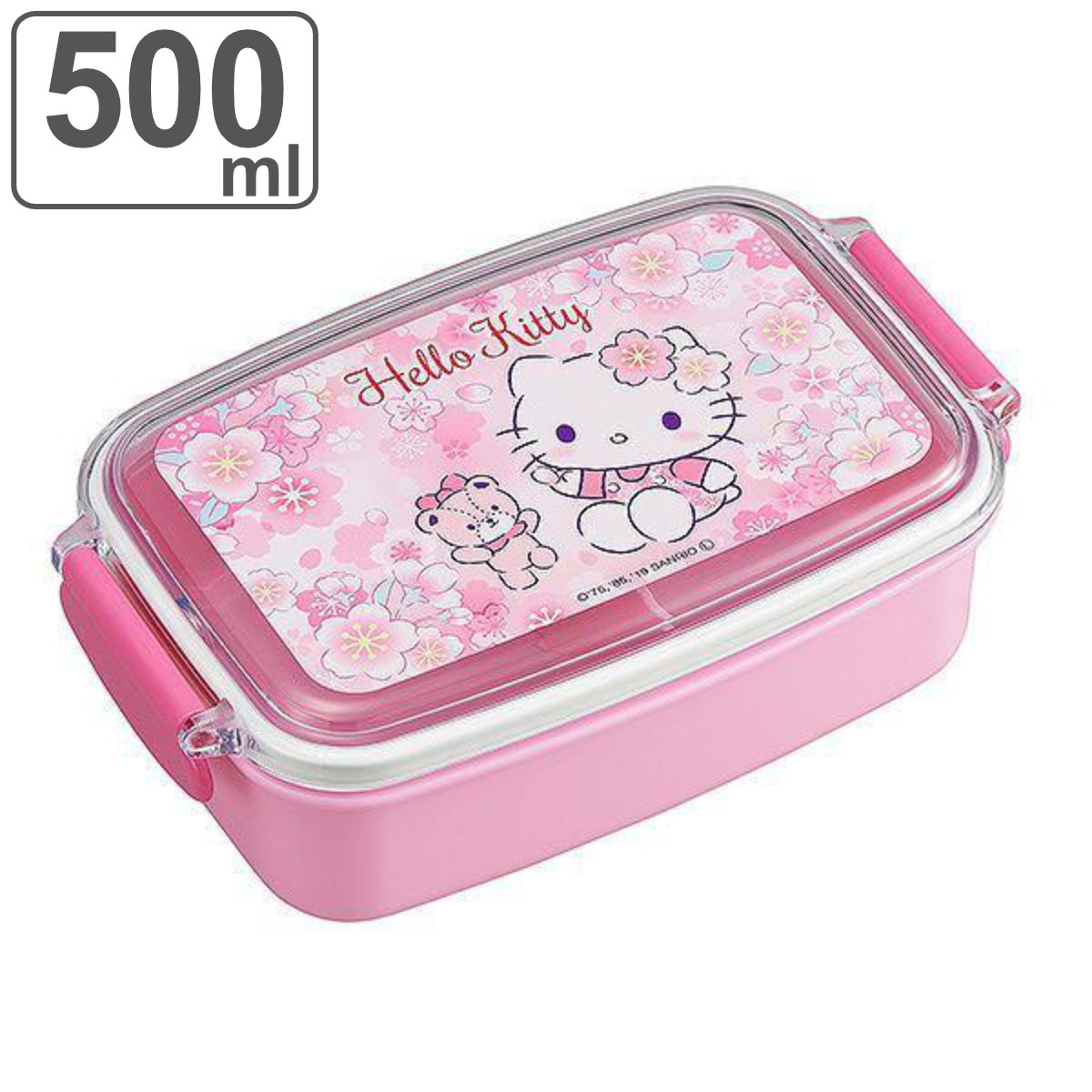 OSK（オーエスケー） お弁当箱 1段 ハローキティ サクラ 500ml 仕切り