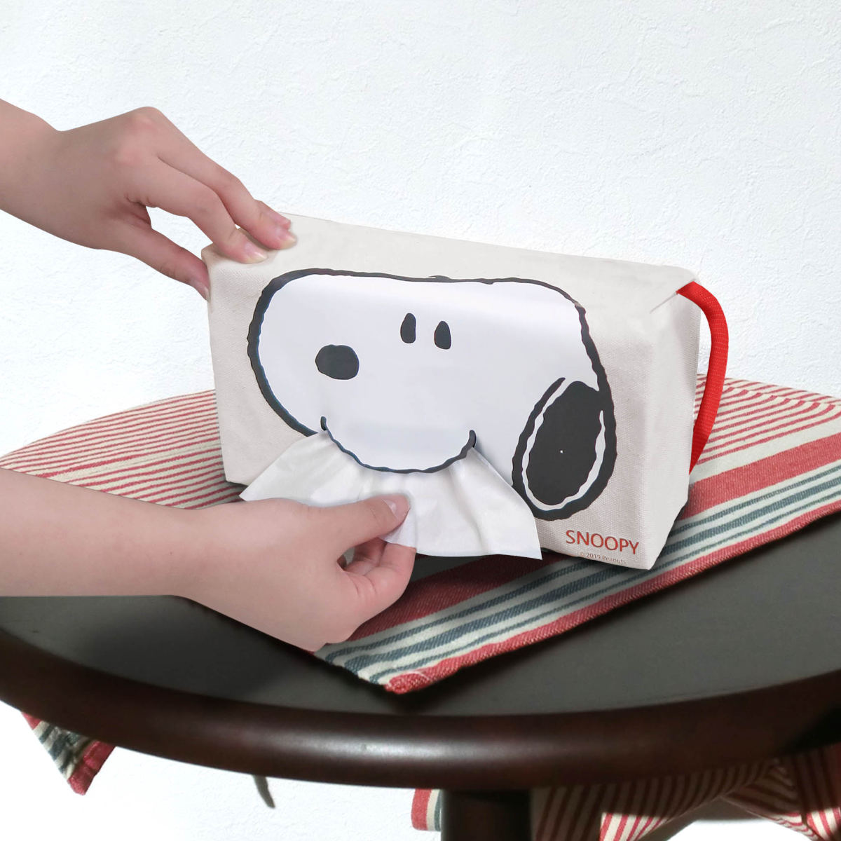 SNOOPY（スヌーピー） ティッシュケース 車 ティッシュカバー 布