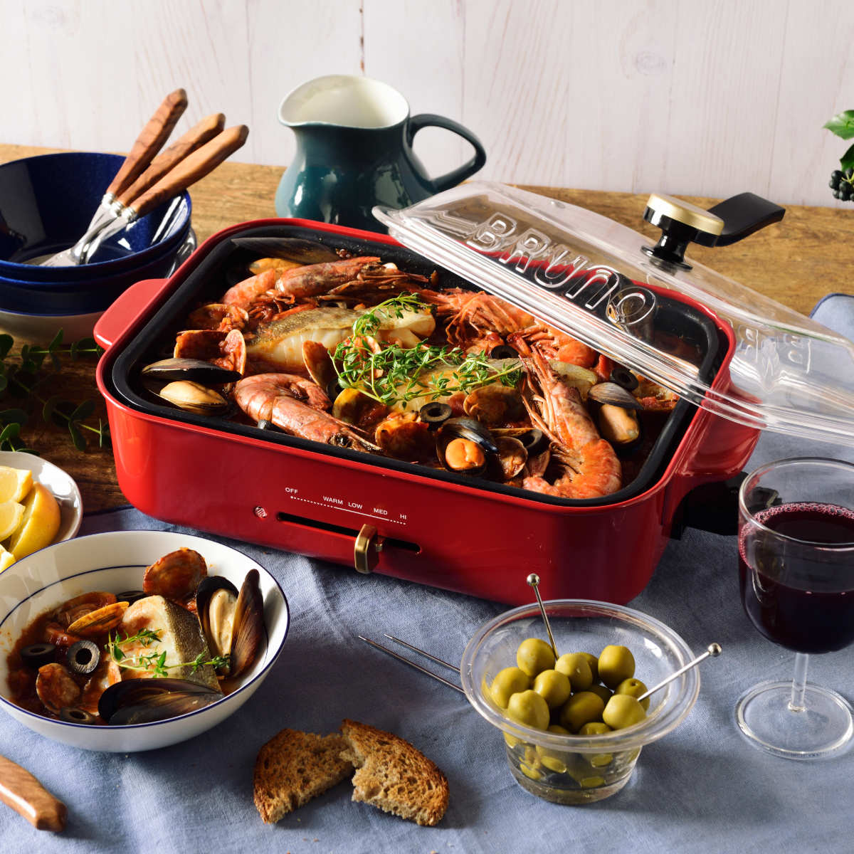 BRUNO（ブルーノ） ガラス蓋 コンパクトホットプレート用 グラスリッド