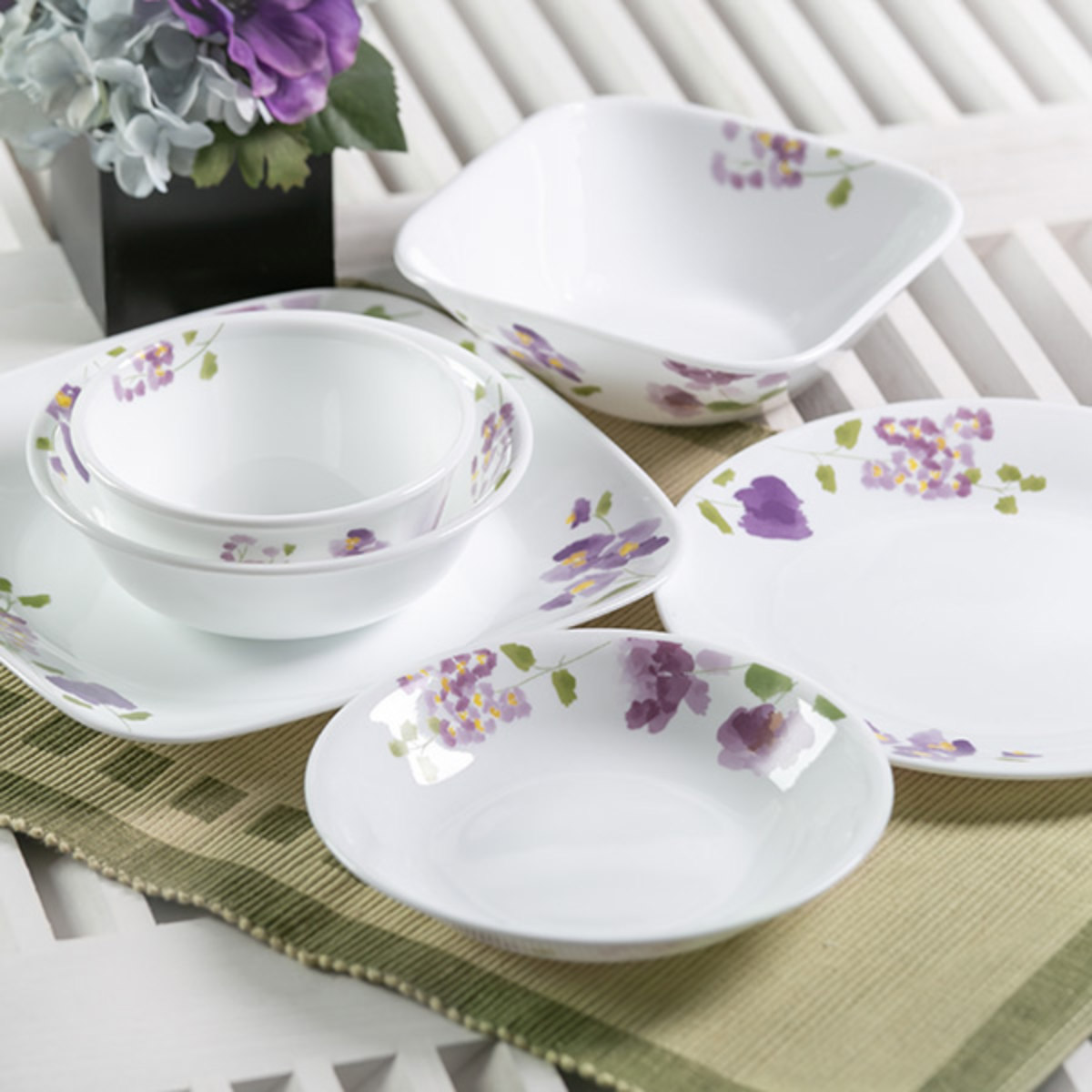 パール金属 食器 3点セット CORELLE コレール バイオレットミスト 強化
