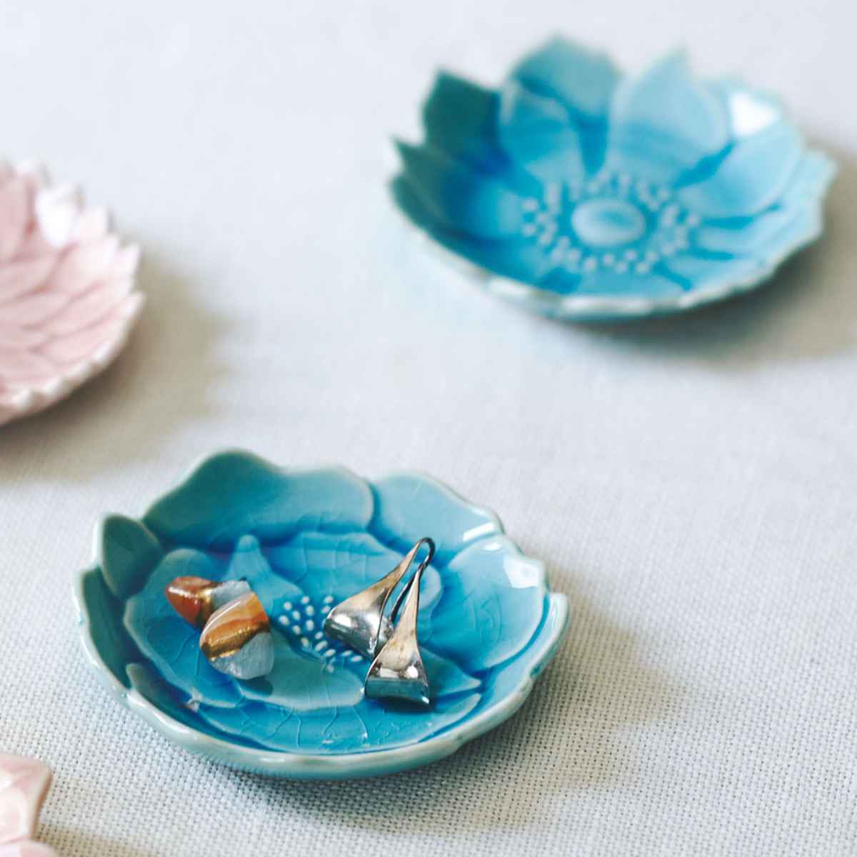 aito製作所 豆皿 アネモネ 7.5cm 形 陶器 瀬戸焼 同色5枚セット （ 食