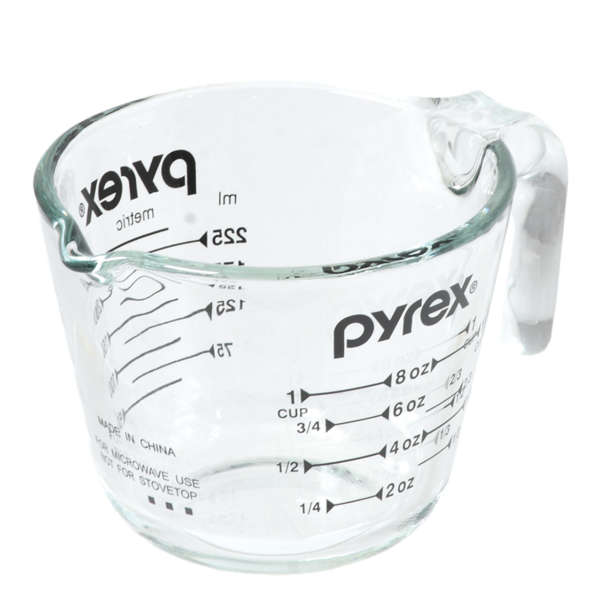 PYREX（パイレックス） 計量カップ 250ml 耐熱ガラス 取っ手付き