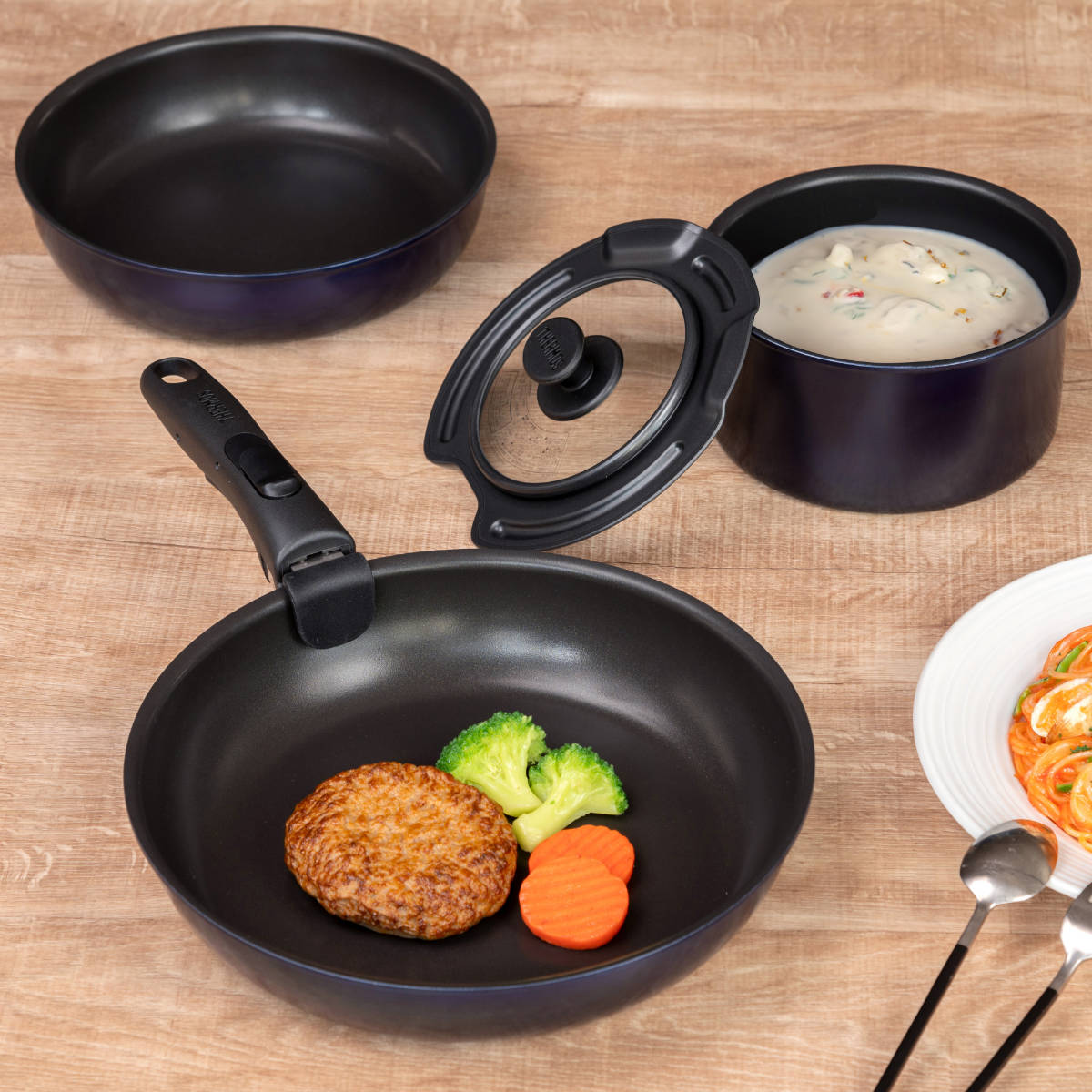 THERMOS（サーモス） 取っ手のとれるフライパン5点セット ガス火専用