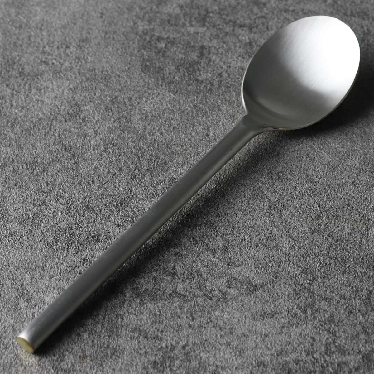 工房アイザワ 円 黄銅洋食器 スープスプーン 銀仕上 （ aizawa 日本製