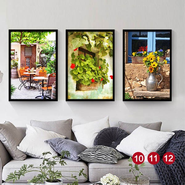 単品 33×43cm アートパネル 枠付きフレーム絵画 レトロ ヨーロピアン