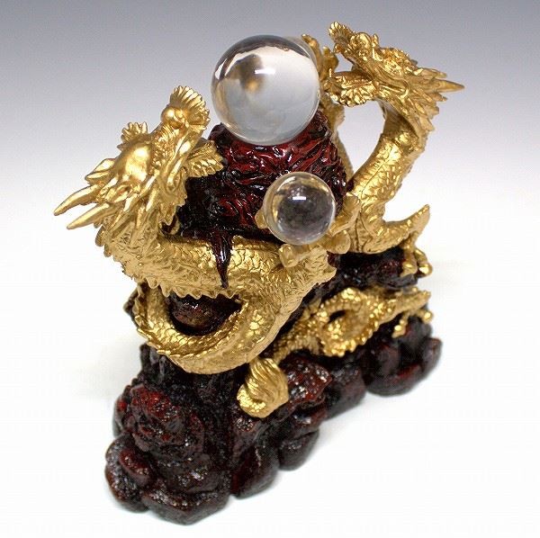 風水龍 置物 双龍（中）20cm : 仏像と縁起物の専門店 龍祥本舗 - 通販