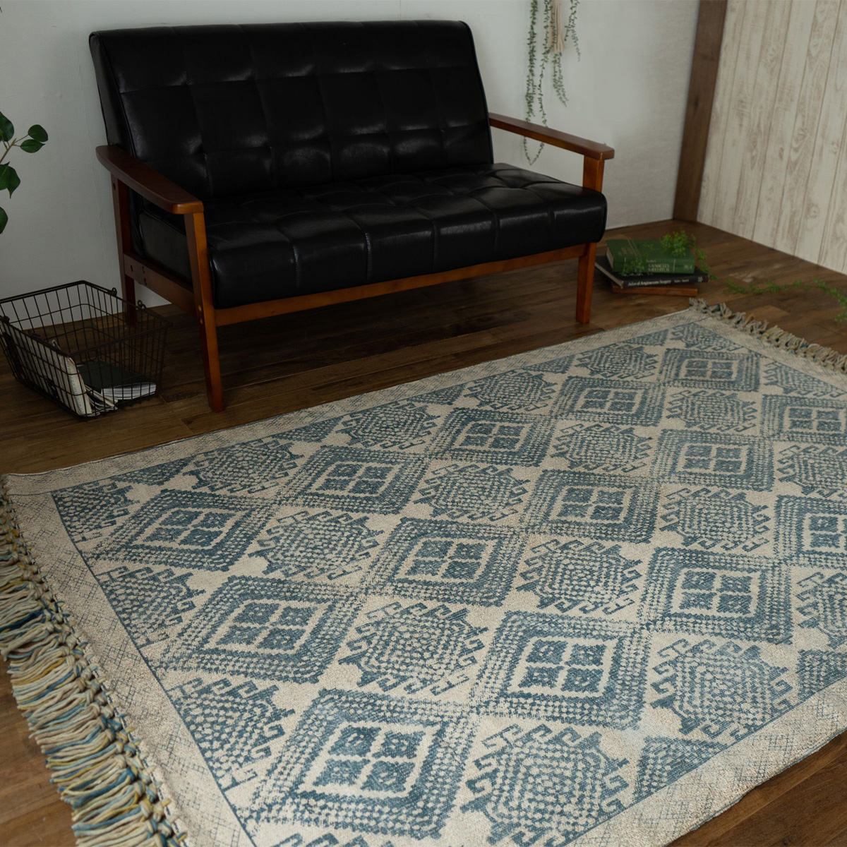 サヤンサヤン ラグ カーペット 140×200 約 1.5畳 洗える オルテガ