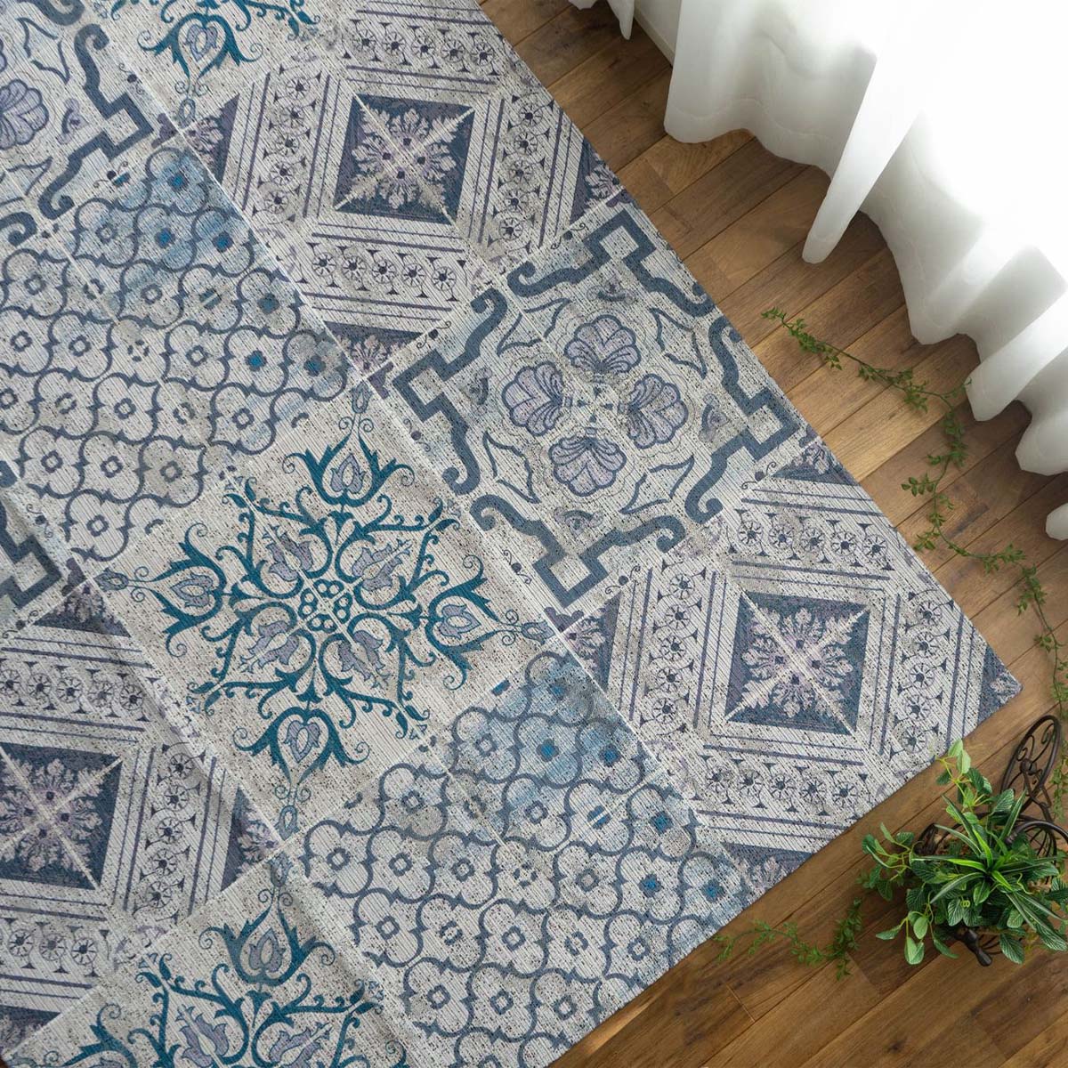 サヤンサヤン ラグ 洗える 約 1.5畳 ゴブラン織り ラグマット 150×200