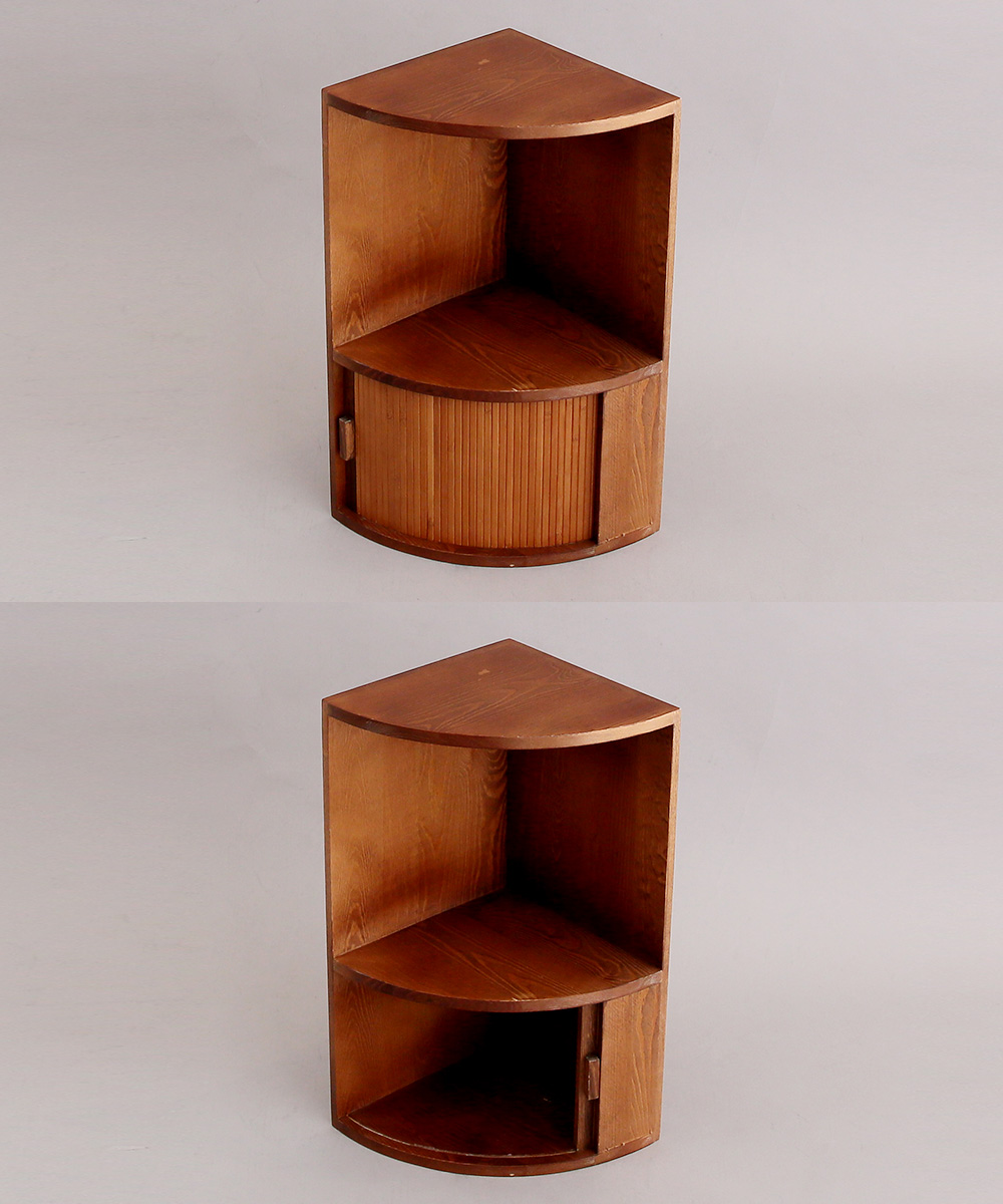 木製 ラック コーナーラック 高さ 54.5cm ダークブラウン オスマック