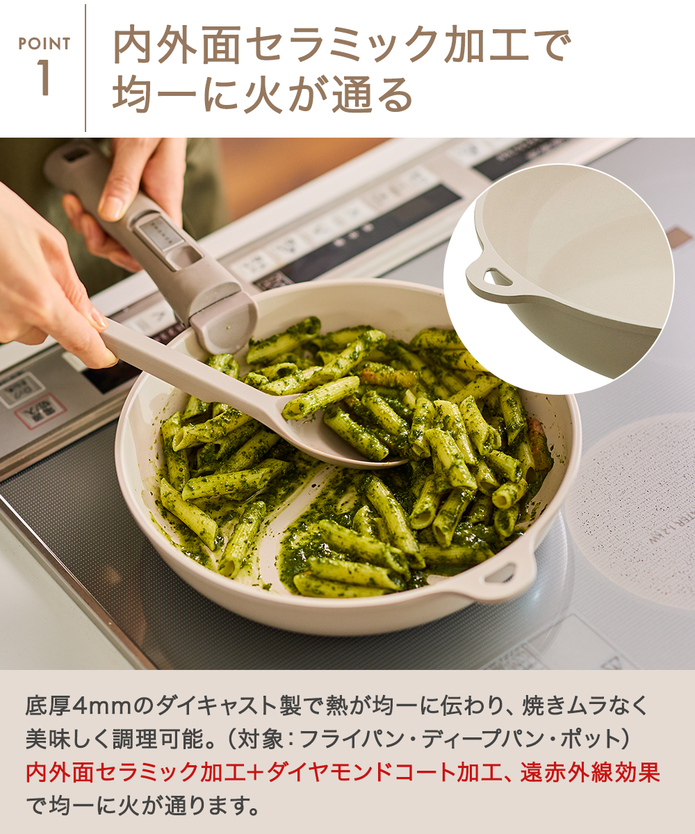 公式販売店】 フライパン セット SONOMA | IH ガス火対応 取っ手が