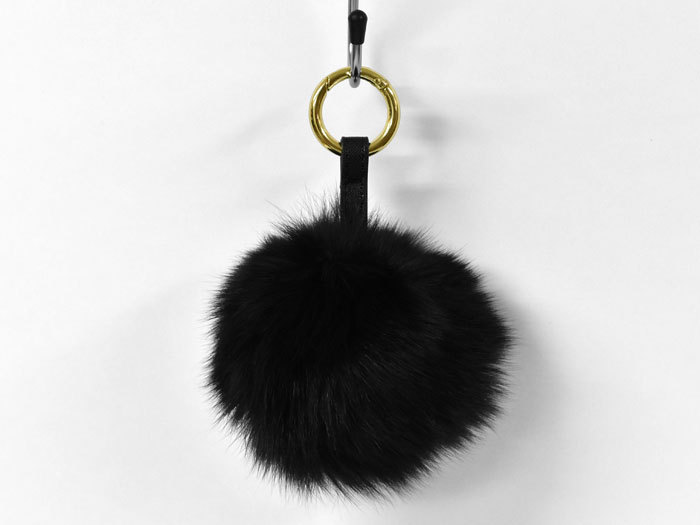 バッグチャーム ファーチャーム リアル フォックス ファー リング