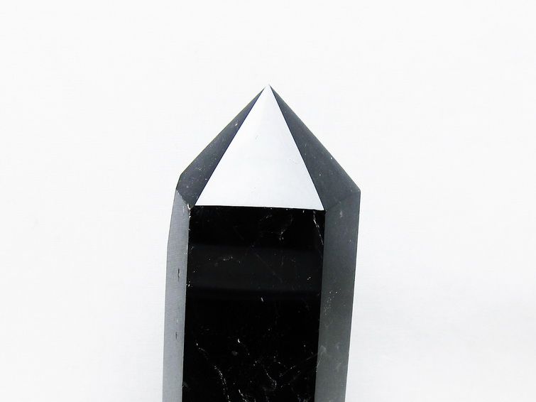 モリオン 純天然 黒水晶 六角柱[t43-8112]