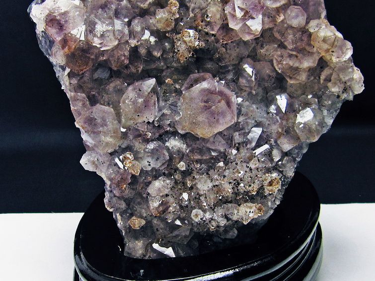 3Kg ブラジル産 アメジストクラスター 台座付き[t603-9283]