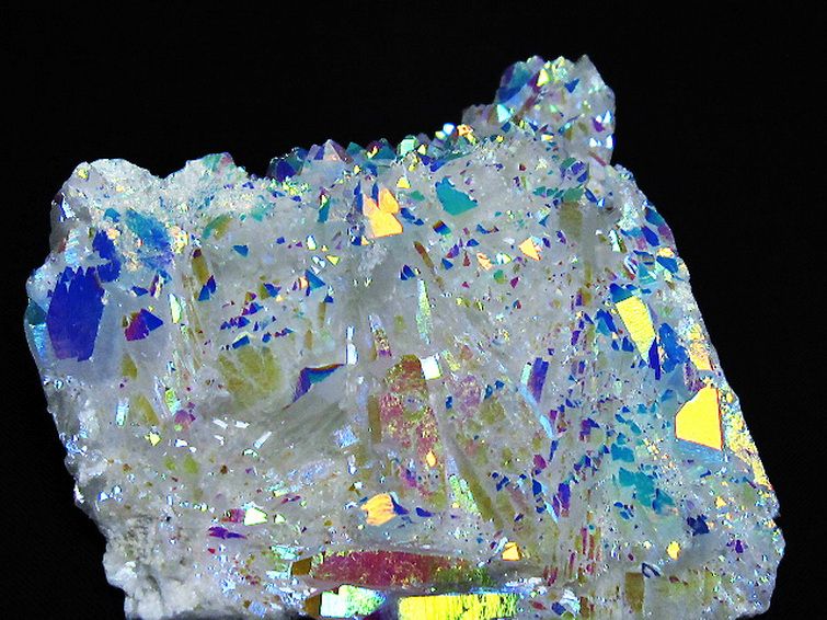 レインボーオーラ水晶クラスター[t693-4584]