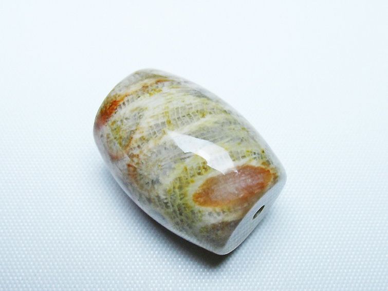 フォッシルコーラル 天珠 化石珊瑚[t155-2395]