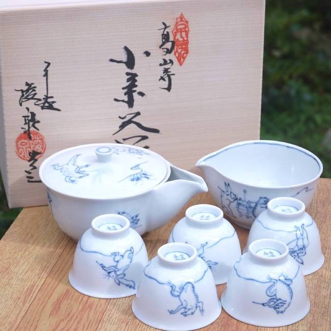 京焼 清水焼 高山寺鳥獣戯画煎茶器揃 陵泉 : 松韻堂 Yahoo!店 - 通販