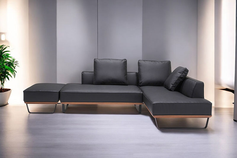 カウチソファ ウッドフレーム 革 ソファセット 3点セット レザー