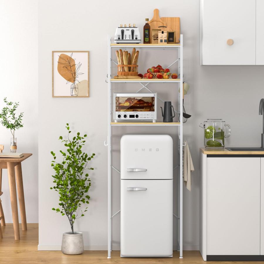 冷蔵庫ラック ゴミ箱上ラック 幅60×奥行40×高さ180cm キッチンベイカー