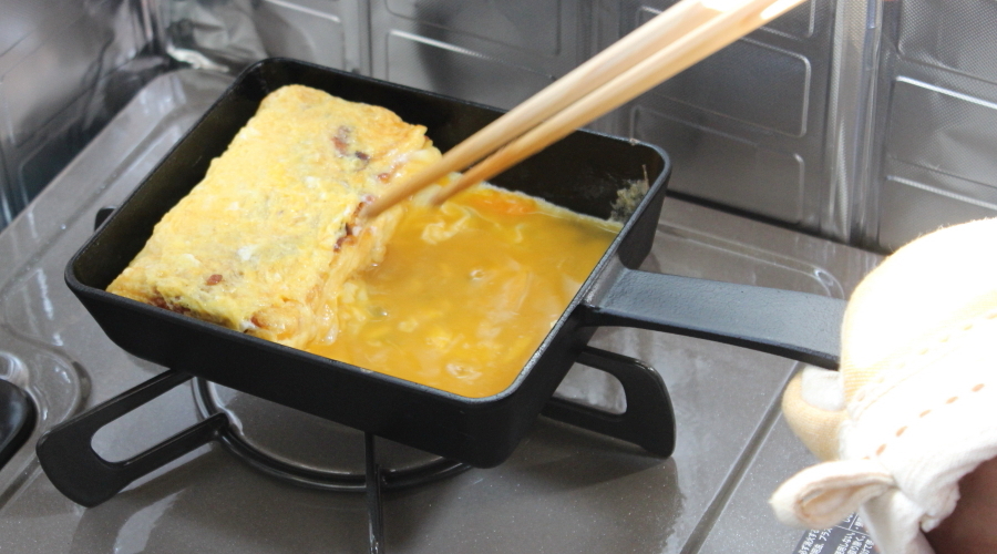 南部鉄器 フライパン 卵焼き器 鉄 IH対応 玉子焼き スキレット 13cm