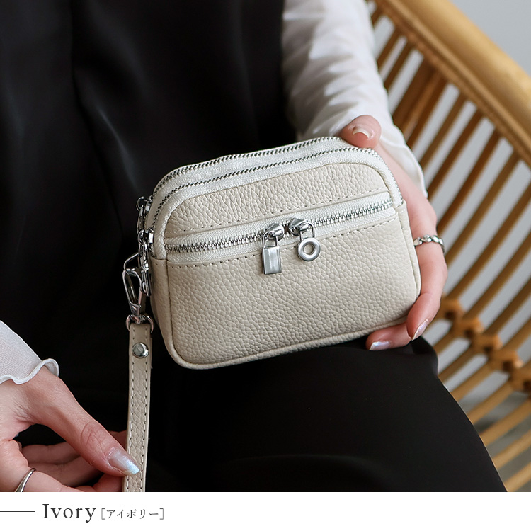 VitaFelice（ヴィータフェリーチェ） ポーチ レディース 小物入れ 牛革