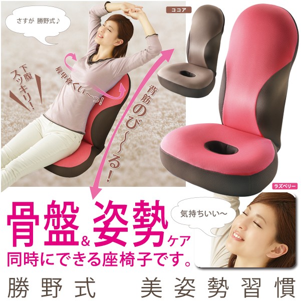 勝野式 美姿勢習慣 姿勢 骨盤 ケア 座椅子 骨盤矯正 クッション 腰痛