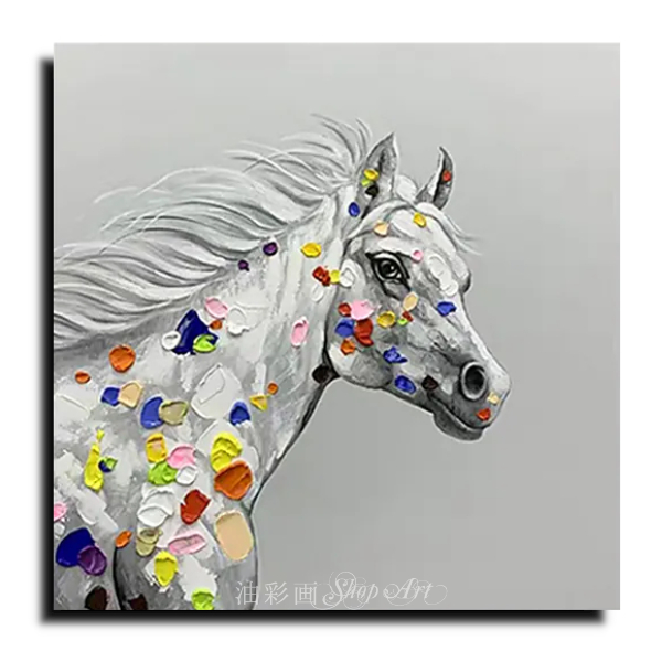 アニマルポップアート 選べるサイズ・デザイン 手書きの油彩画