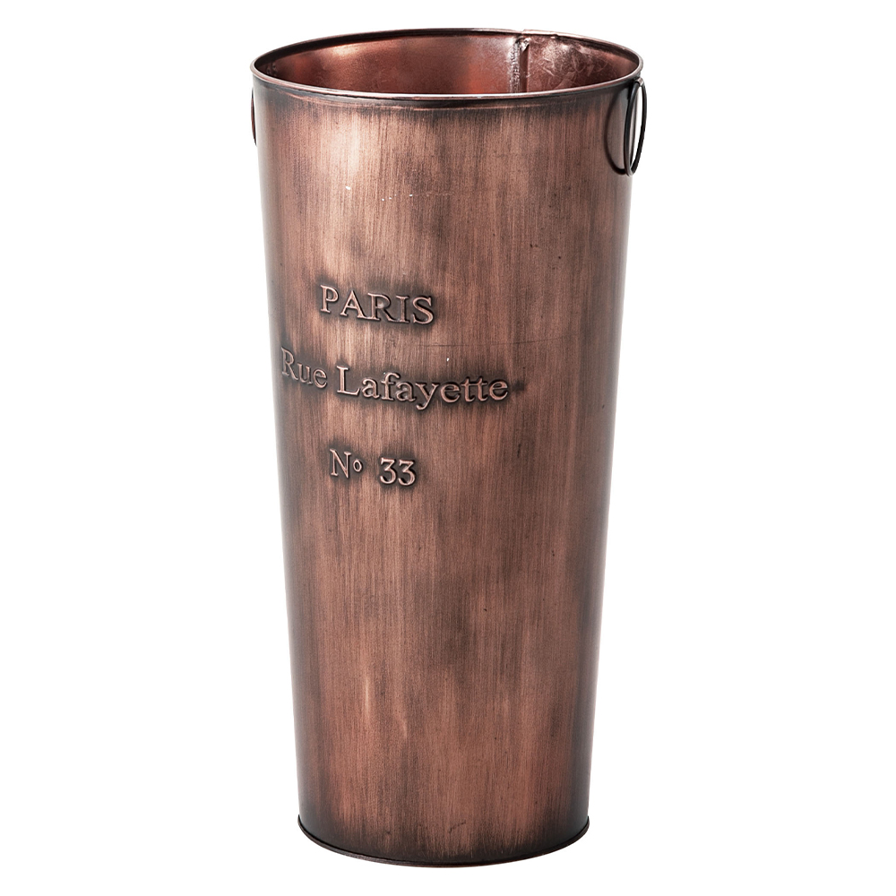 傘立て アンティーク ロングバケツ アイボリー ブロンズ シルバー