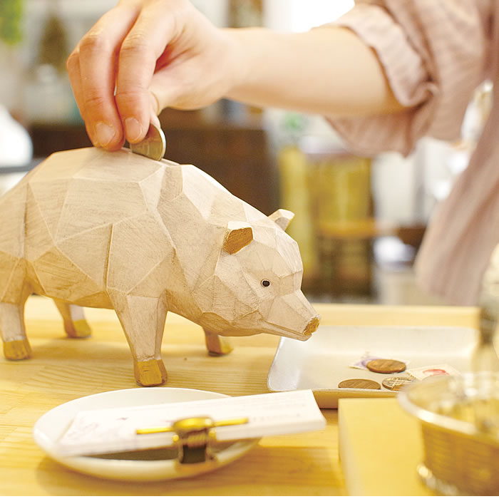 キシマ（KISHIMA） 貯金箱 おしゃれ スオーラ マネーバンク 貯金箱