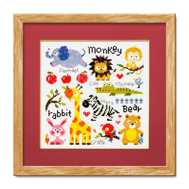 激安挑戦/厳選品質】 クロスステッチキット 楽しい動物園 刺繍キット