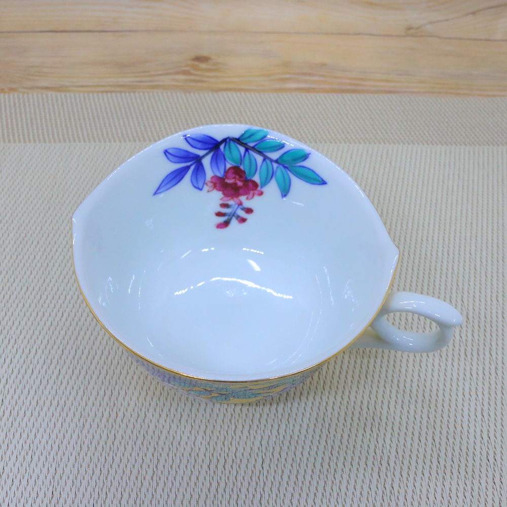 ティーカップ 有田焼 古伊万里 伝統工芸士 江口天童作 金彩藤絵