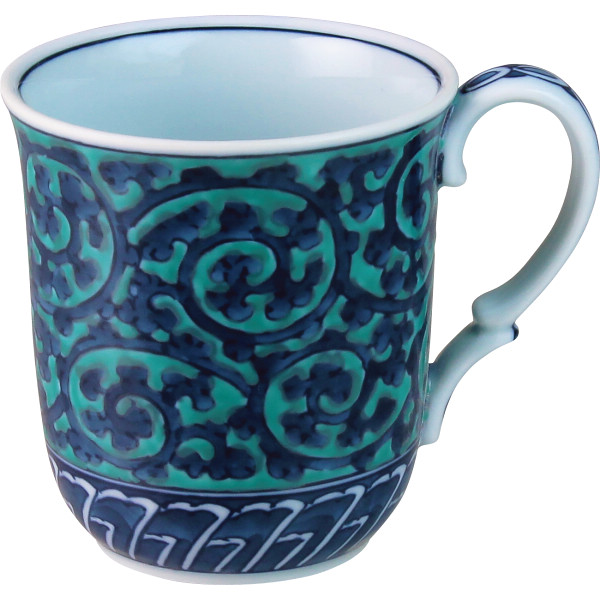 有田焼 亮秀窯 マグ緑唐草 | シャディギフトモール