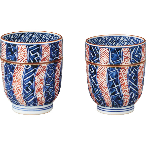 清水焼 染赤捻祥瑞 組湯呑 | シャディギフトモール